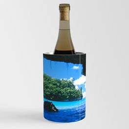 Exotic Palau Islands: View From Treacherous Ocean Cave Wine Chiller