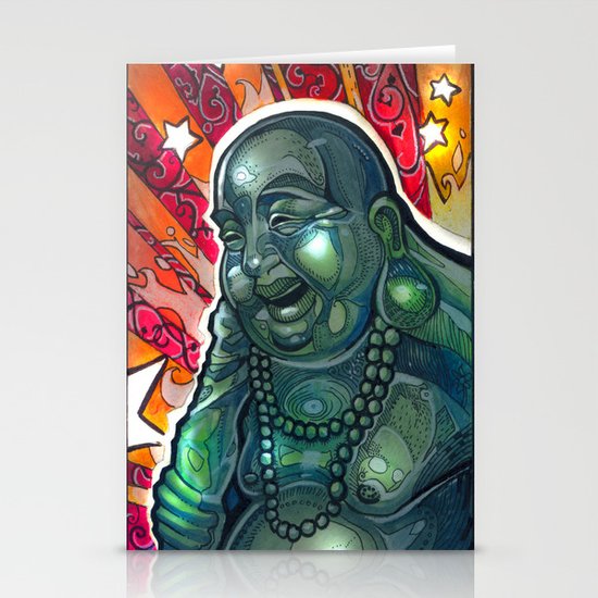 Glowing Buddha Stationery Cards