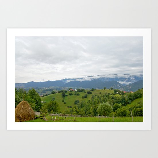 Beautiful Transylvanian mountain landscape Art Print