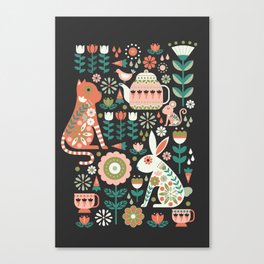The Mad Tea Party - Spring Night Canvas Print