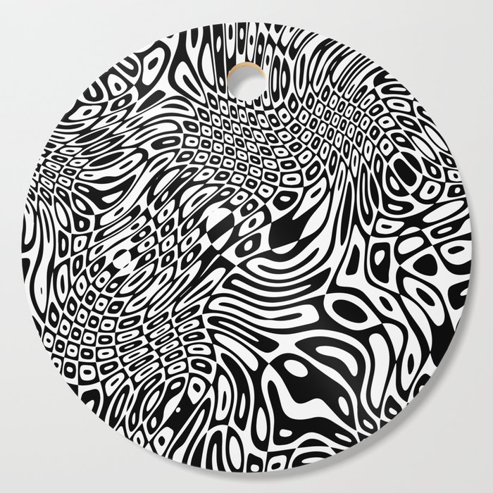 Psychedelic Cutting Board, Gorilla with Feathers Digital Triangle