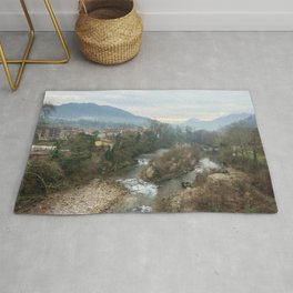 Mountain river Rug | Mountainriversella, Photo, Landscape, Mist, Nature, Color, Asturia, Mountainriver, Mountainlandscape, River 