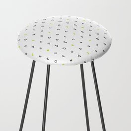 Little Moon | Ditsy Celestial Pattern | Chartreuse | Counter Stool