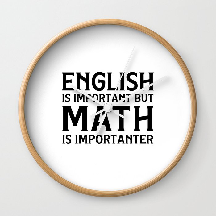 English Is Important  Wall Clock