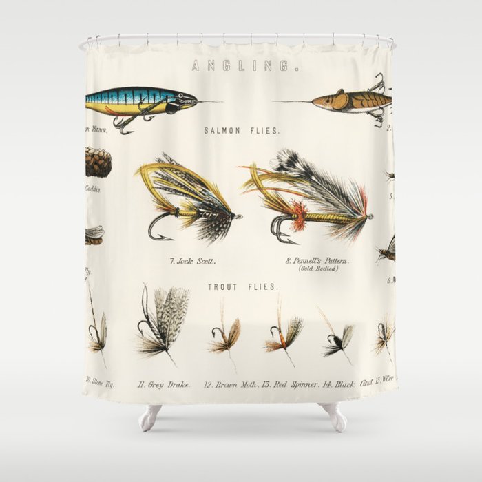 Angling Chart Shower Curtain