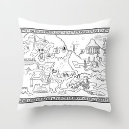 The Excavation Throw Pillow