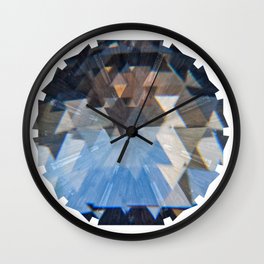 Kaleidoscopio Gotico Wall Clock | Abstract, Gothic, Collage, Prism, Light, Photo, Cathedral, Design, Photomontage, Blue 