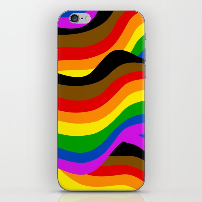 PRIDE Rainbow Flag POC Swirls iPhone Skin