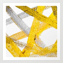 Abstract Yellow Gold Modern Art Art Print
