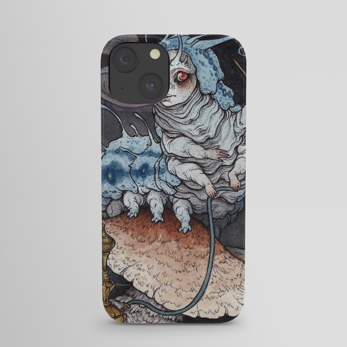 Absolem the Blue Caterpillar art print iPhone Case