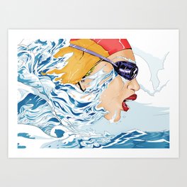 The Swimmer Art Print