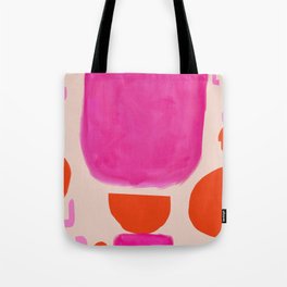 Abstract in Hot Pink and Orange Tote Bag