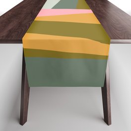 Abstraction 7 | Pink and Green Table Runner