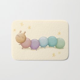 Happy Rainbow Caterpillar Bath Mat