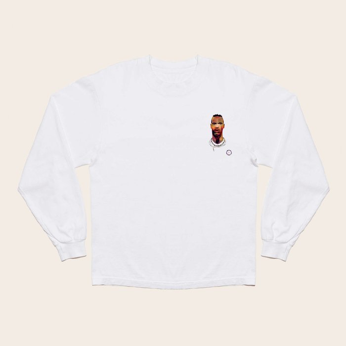 Lucas Radebe Portrait Leeds United Legend Long Sleeve T Shirt by