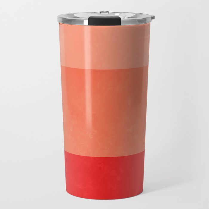 Red Grunge Stripes Travel Mug
