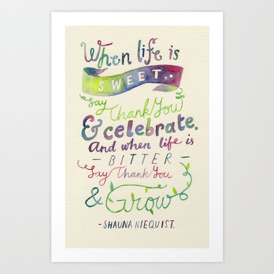 Say Thank You Art Print