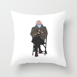 Bernie Mittens Throw Pillow