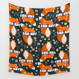 Hipster foxes Wall Tapestry