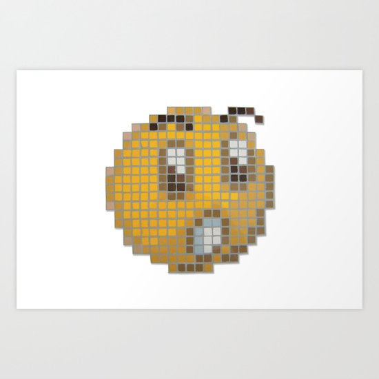 Emoticon Ohh Art Print