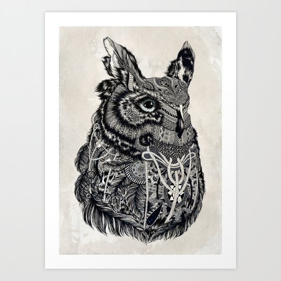 Owl Art Print