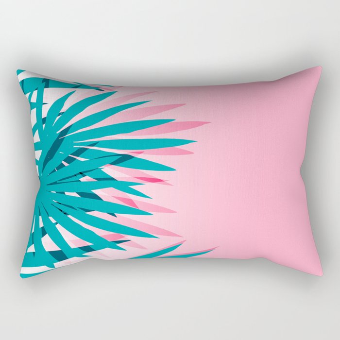Dissed - memphis retro vintage neon pink pastel ombre trendy girl gift for hipster urban beach goer Rectangular Pillow