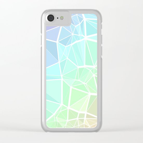 Rainbow Triangles Clear iPhone Case
