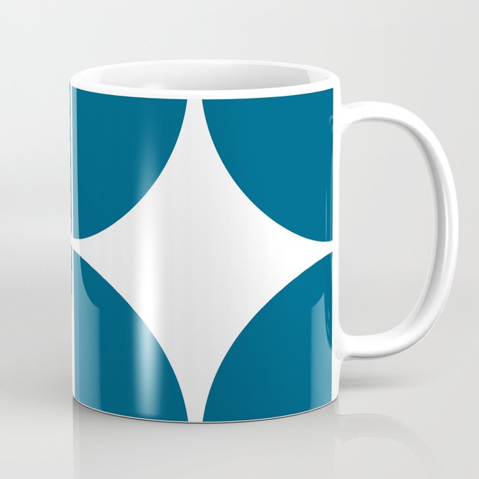Mid Century Modern Blue Square Coffee Mug