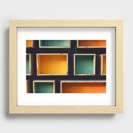 Coloured boxes Recessed Framed Print