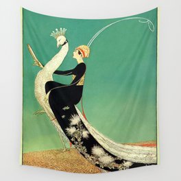 Vintage Magazine Cover - Peacock Wall Tapestry
