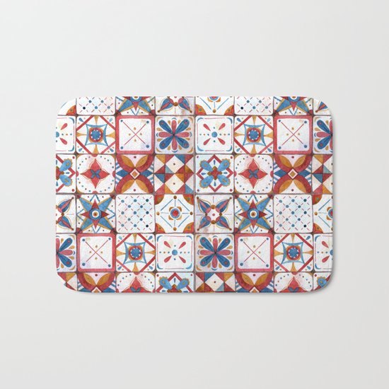 Tile pattern Bath Mat
