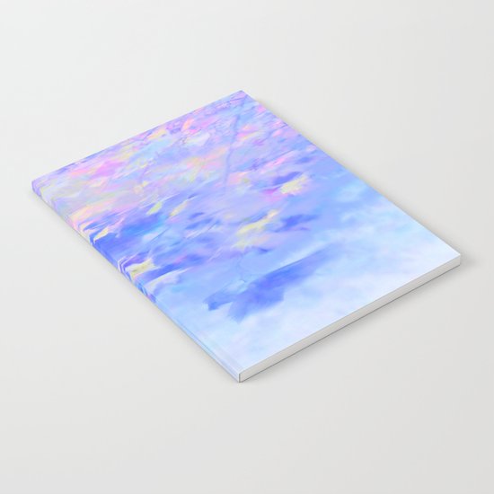 Blue Leaves under a Lavender Sky Notebook