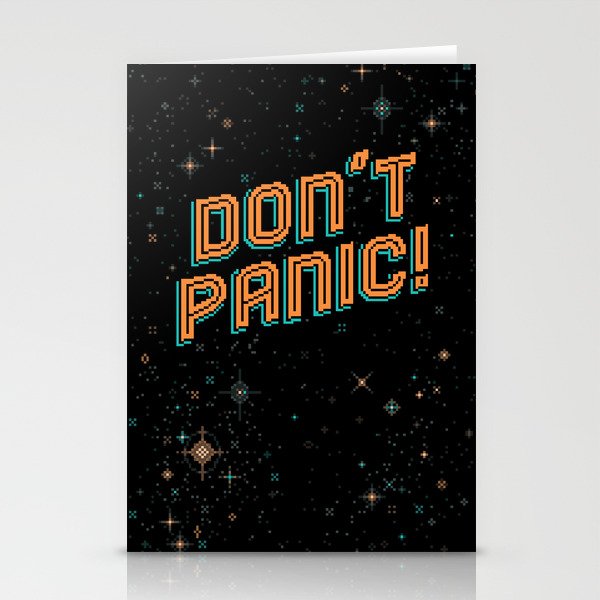 Don't Panic! Pixel Art Stationery Cards