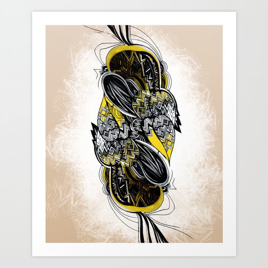 Bird sleeping Art Print