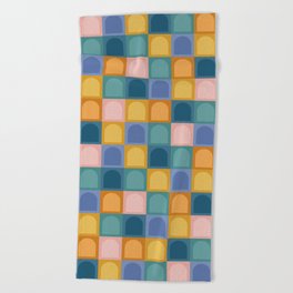 Checkered Arch Pattern II Beach Towel