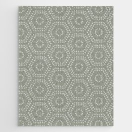 boho hexagon - sage Jigsaw Puzzle