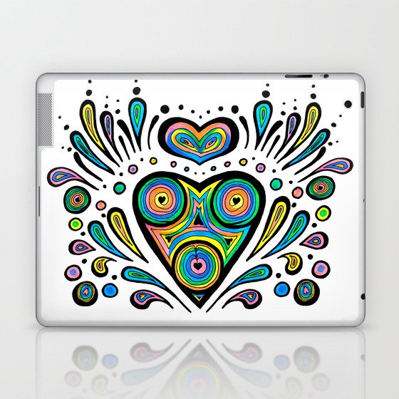 Rainbow Hearts Laptop & iPad Skin