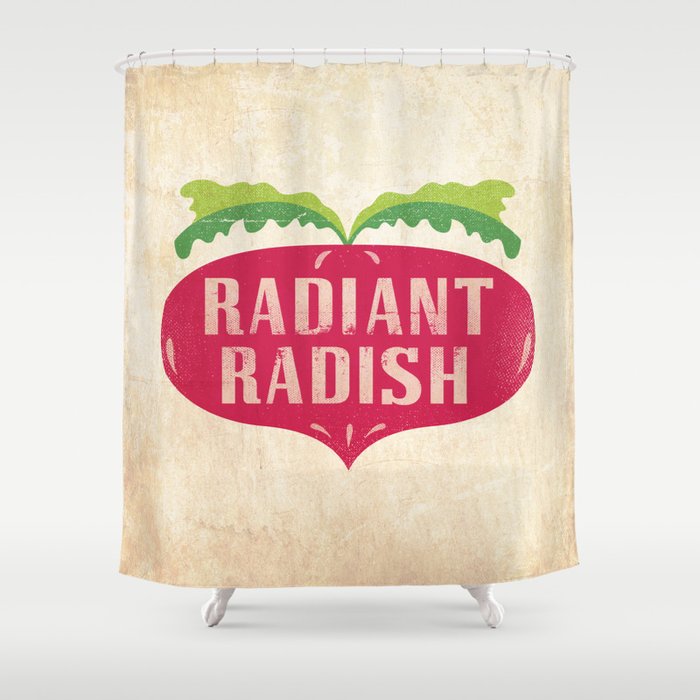 Radiant Radish Shower Curtain