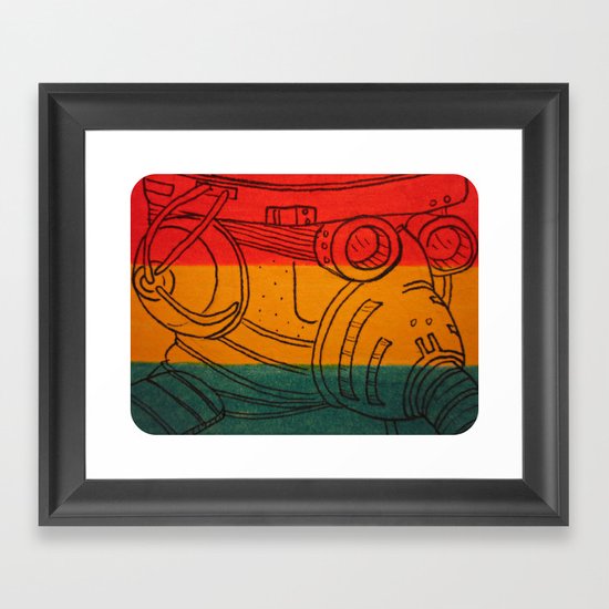 "Living Within the Scratch in Time" Framed Art Print