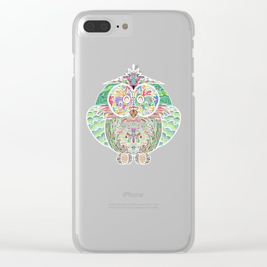 RAINBOW OWL Clear iPhone Case