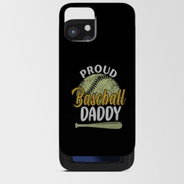Proud baseball Daddy retro Fathers day 2022 iPhone Card Case