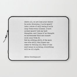 Above all - Soren Kierkegaard Poem - Literature - Typewriter Print Laptop Sleeve