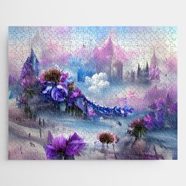 whimsical floral fairy land Jigsaw Puzzle