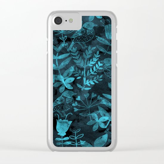 Watercolor Floral & Birds IV Clear iPhone Case