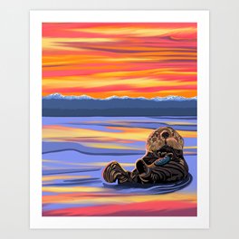 Otter - The cute Sea Monkey Art Print