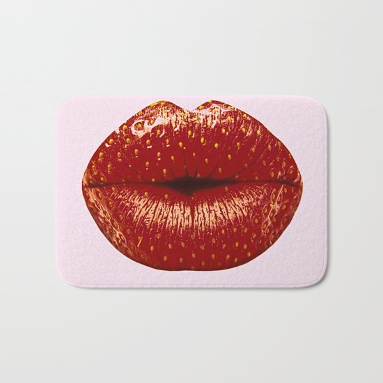 Juicy Strawberry Lips Bath Mat