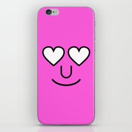 type face: love pink iPhone Skin