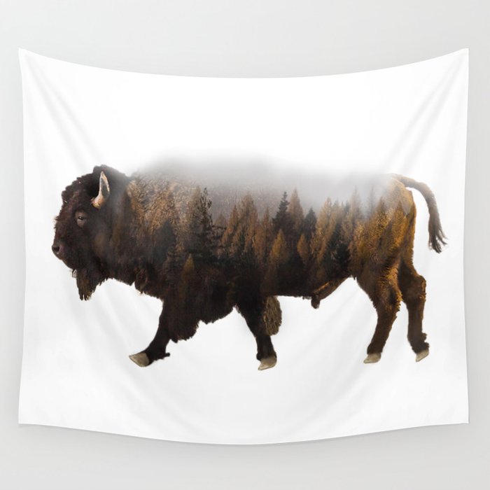 Forest Bison Wall Tapestry by Josh J Society6