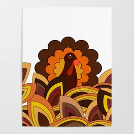 Retro Thanksgiving Turkey Poster