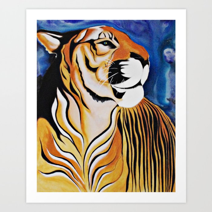 Golden Tiger Art Print By Patrickcollin Society6